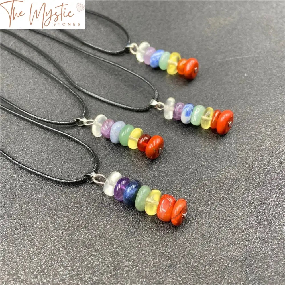 Reiki Natural Stone Chakra Pendant Necklace