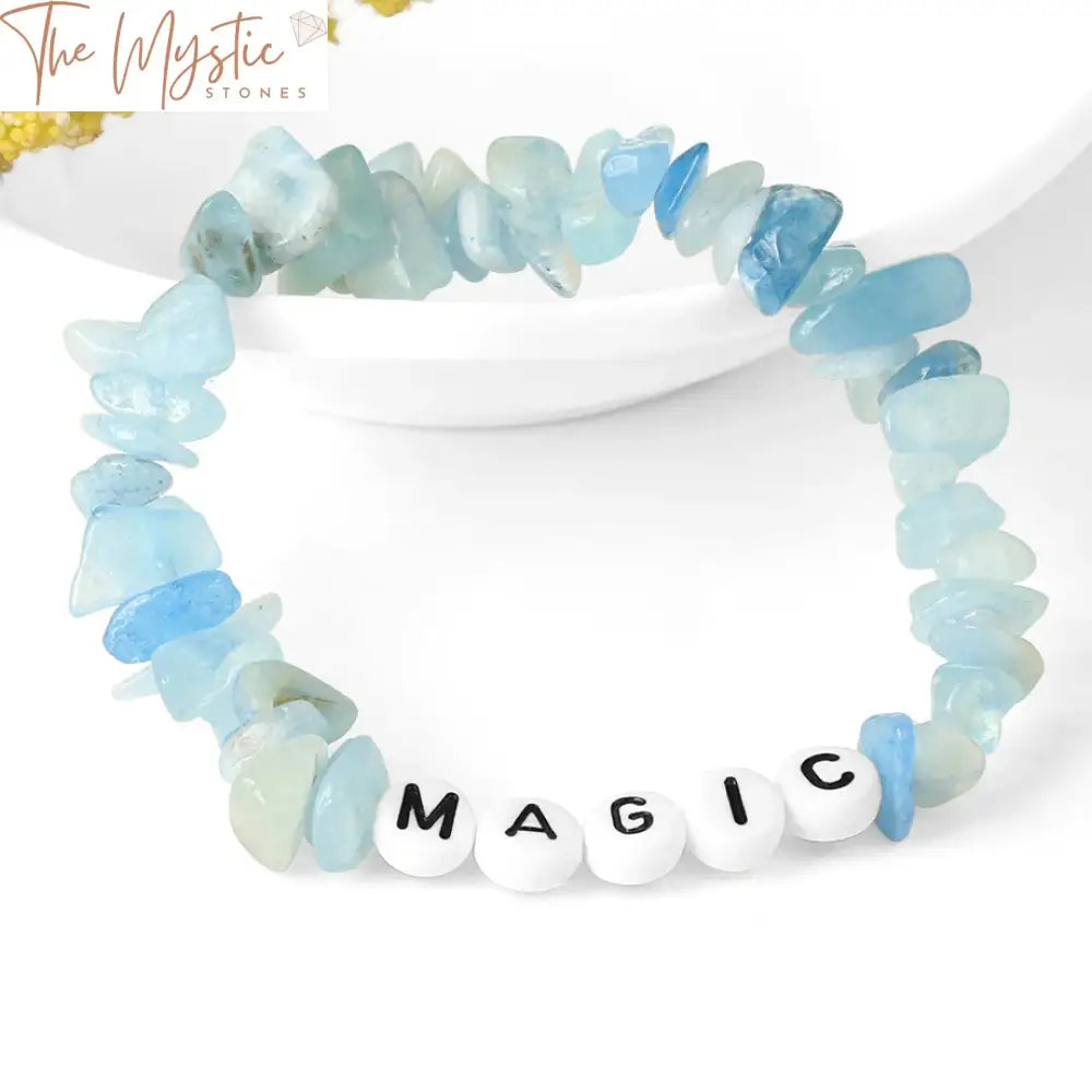 Reiki Olivine Tourmaline Crystal Alphabet Bracelet