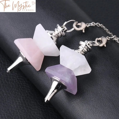 Reiki Quartz Pendulum Pendant