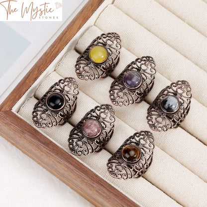 Reiki Stone Cabochon Ring