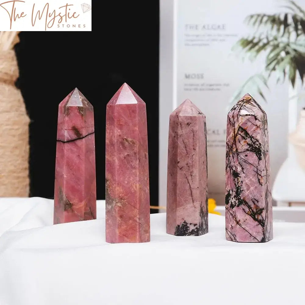 Rhodonite Hexagonal Crystal Tower