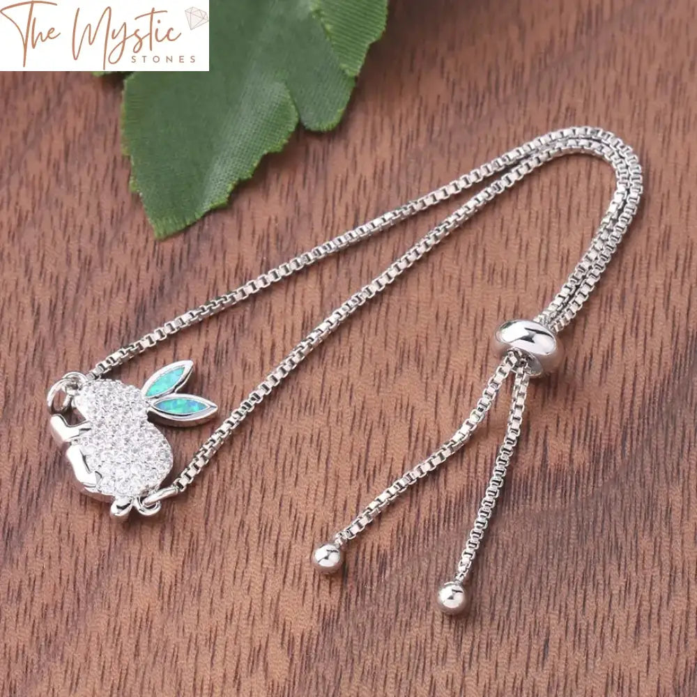 Rose Gold Opal Rabbit Bracelet