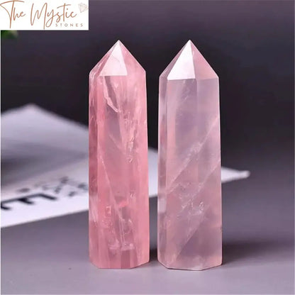 Rose Quartz Crystal Tower Point