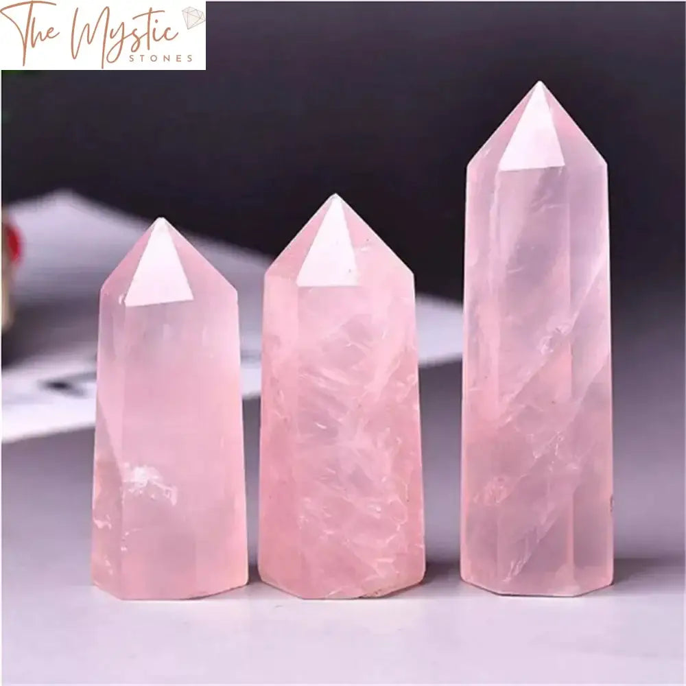 Rose Quartz Crystal Tower Point