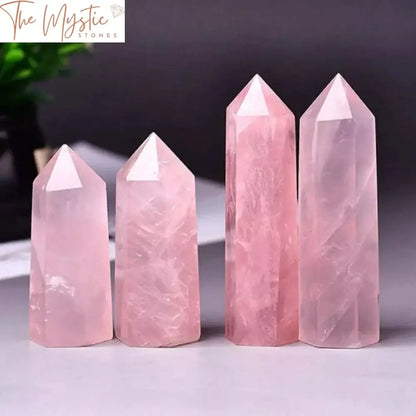 Rose Quartz Crystal Tower Point