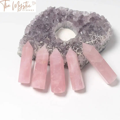 Rose Quartz Crystal Tower Point