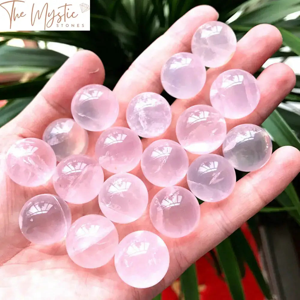 Rose Quartz Mini Spheres - Set Of 5