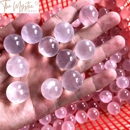 Rose Quartz Mini Spheres - Set Of 5