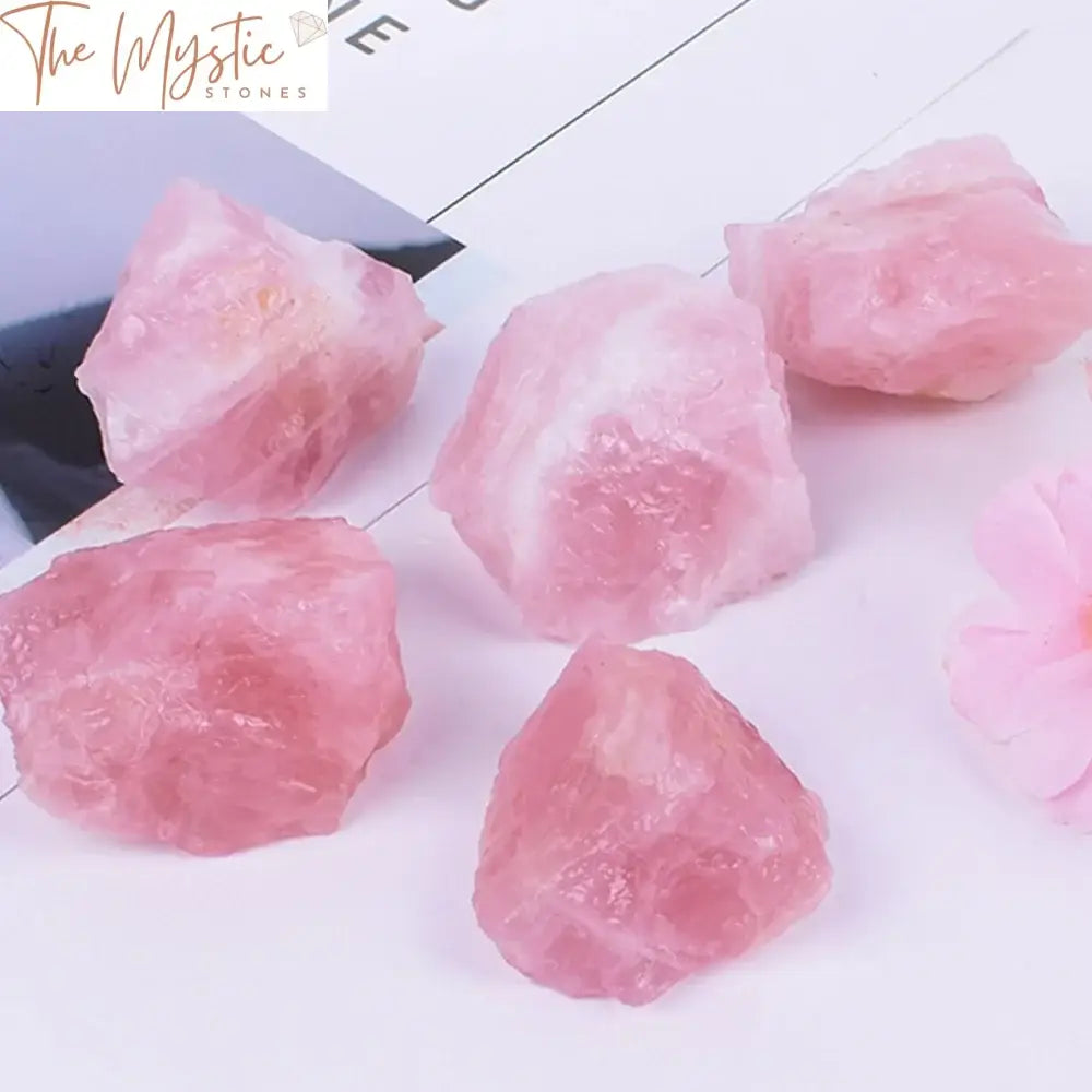 Rose Quartz Rough Crystal Stones - 100G