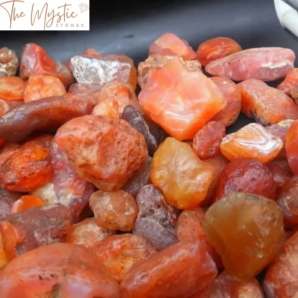 Rough Carnelian Red Agate Stone - 50G