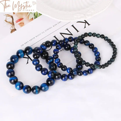 Royal Blue Tiger Eye Natural Stone Bracelet