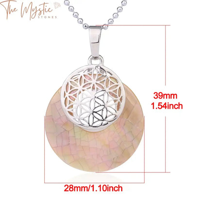 Sacred Geometry Shell Mandala Pendant