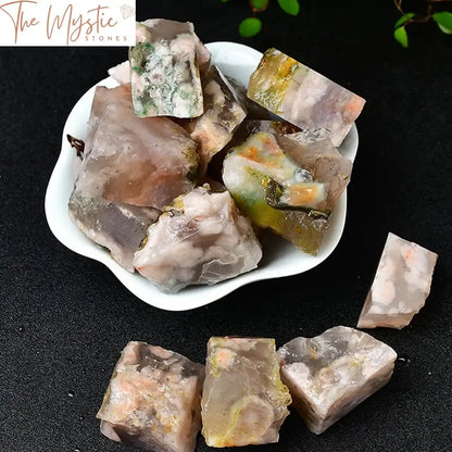 Sakura Agate Rough Crystal Specimens