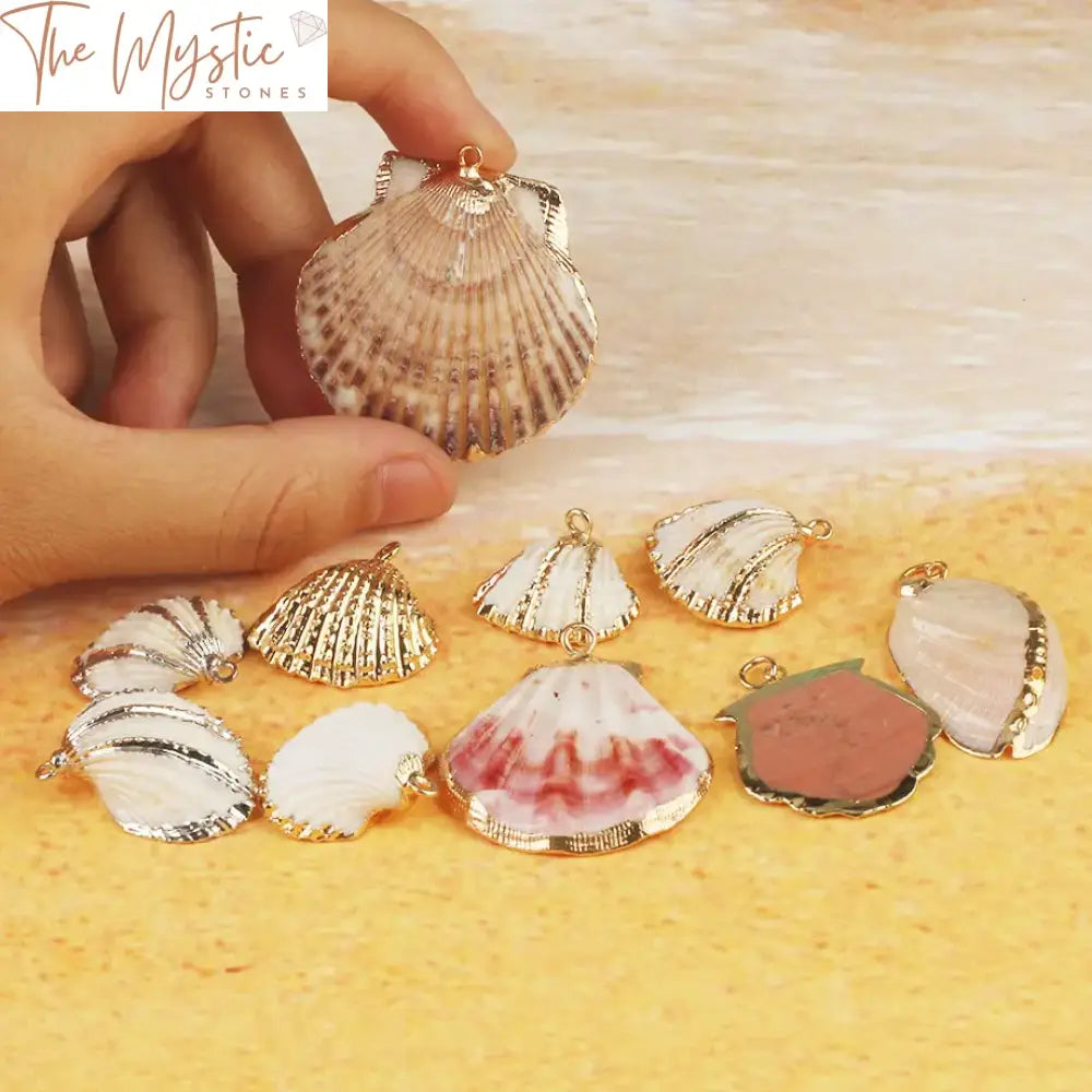 Scallop Shell Charms For Diy Jewelry