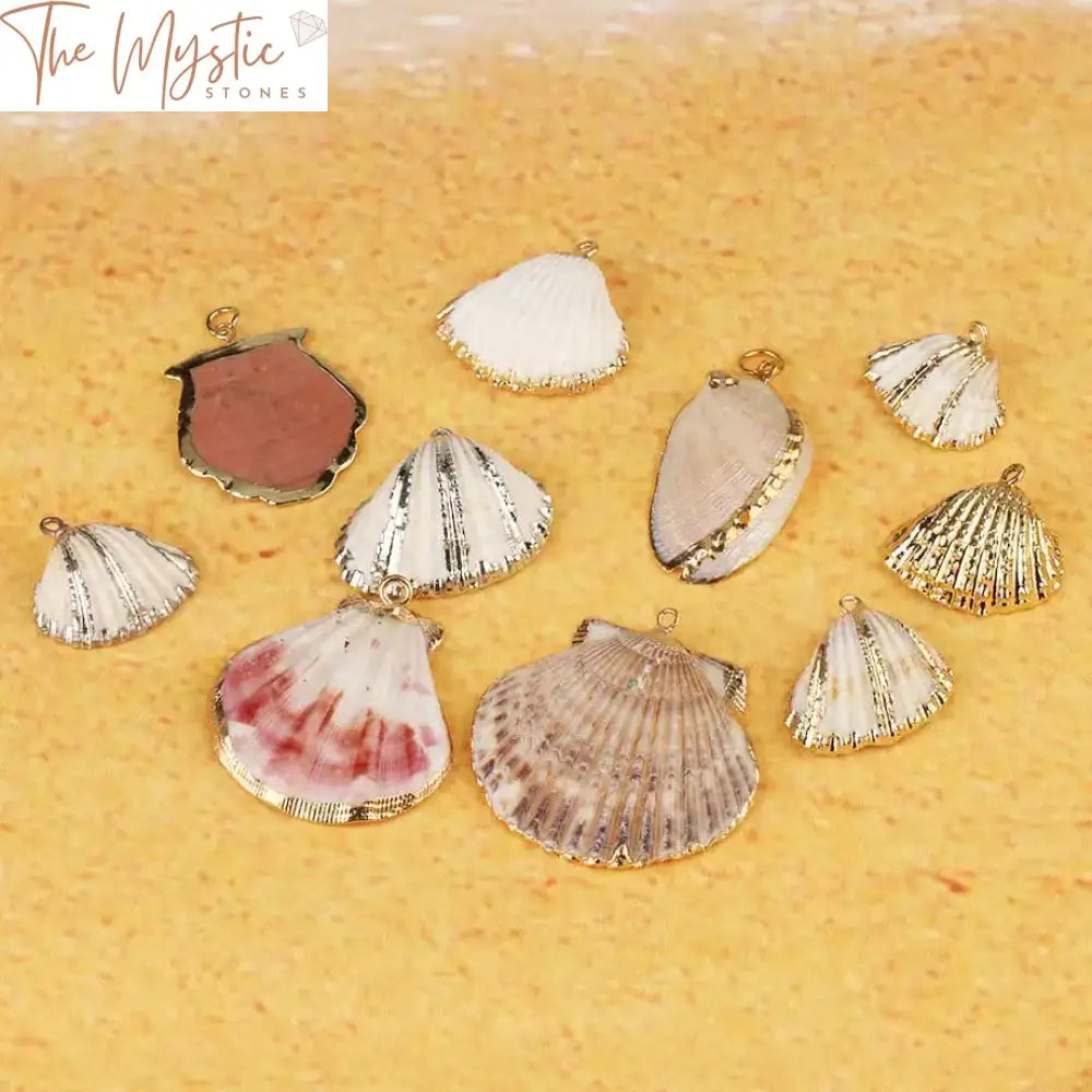 Scallop Shell Charms For Diy Jewelry