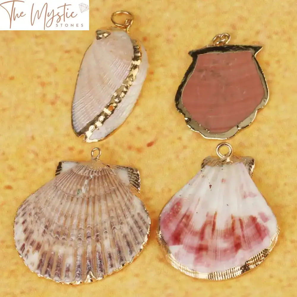 Scallop Shell Charms For Diy Jewelry