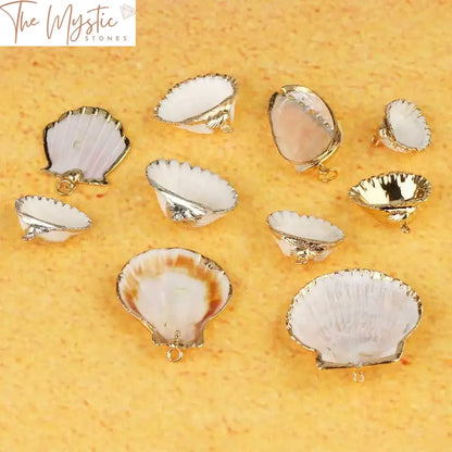 Scallop Shell Charms For Diy Jewelry