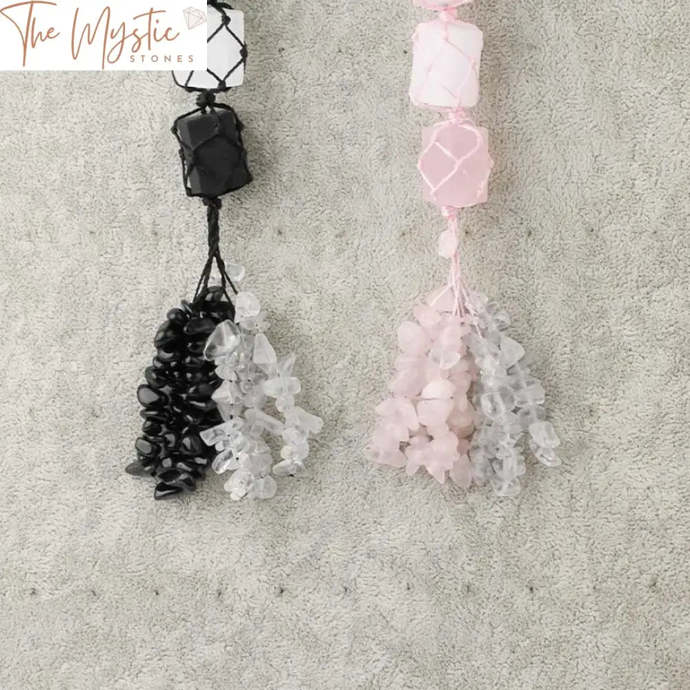 Selenite Crystal Reiki Car Tassel