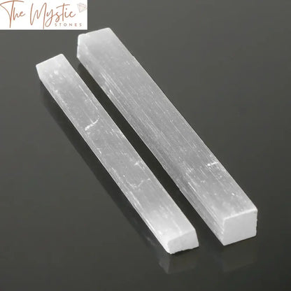 10Pcs 5-6Cm Natural Selenite Crystal Quartz Sticks Wand Raw Mineral White Gypsum For Positive