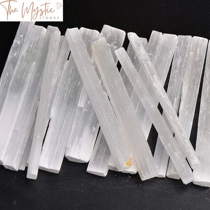 Selenite Crystal Wand Set - 500G Bulk Pack For Reiki And Chakra Healing