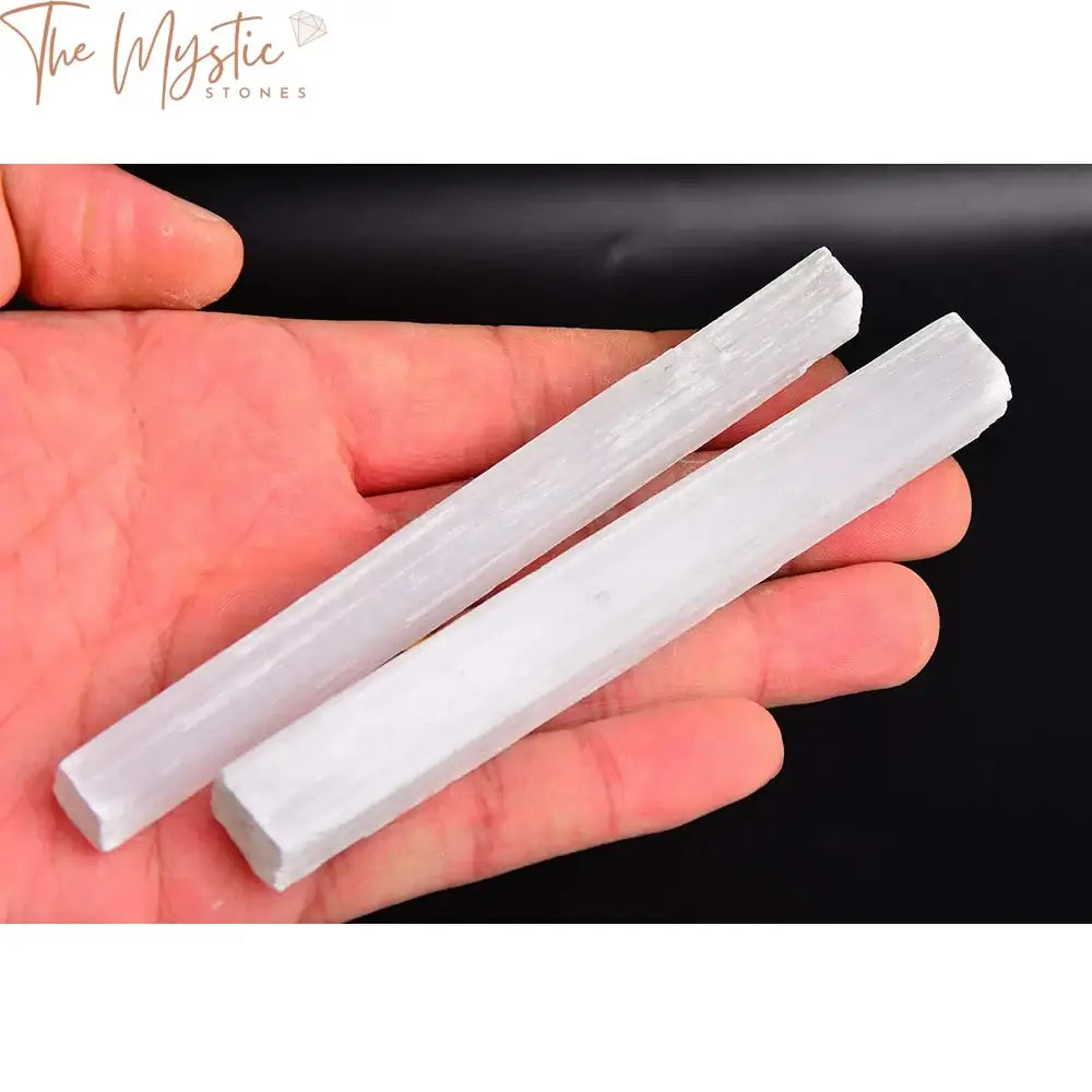 Selenite Crystal Wand Set - 500G Bulk Pack For Reiki And Chakra Healing