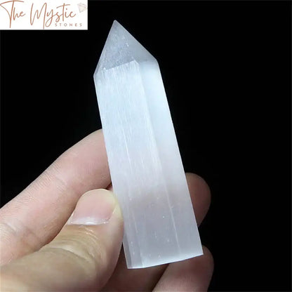 Selenite Quartz Obelisk Crystal Wand