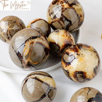 Septarian Dragon Stone Sphere - Reiki Healing Crystal Ball