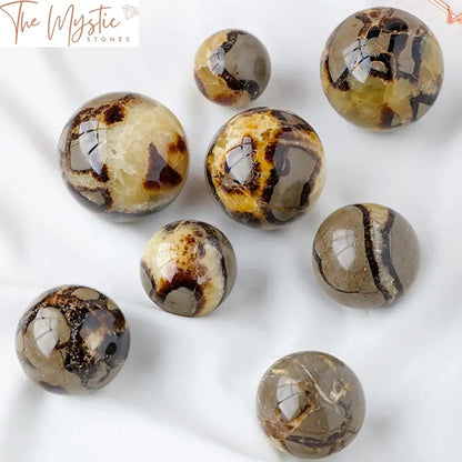 Septarian Dragon Stone Sphere - Reiki Healing Crystal Ball