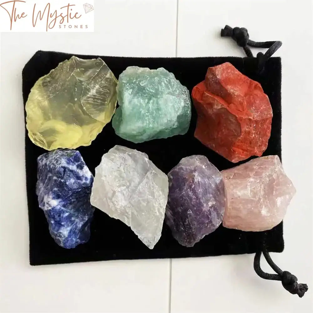 Seven Chakra Natural Quartz Healing Crystal Set