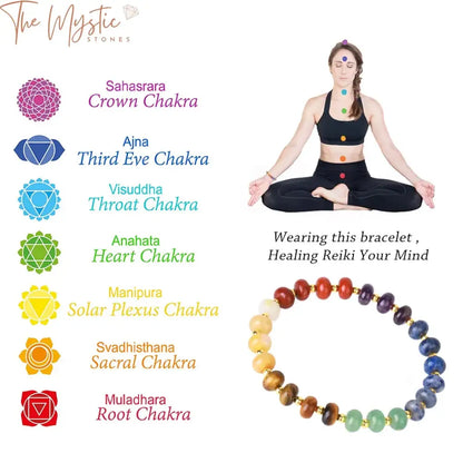 Seven Chakra Reiki Healing Bracelet