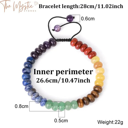 Seven Chakra Reiki Healing Bracelet