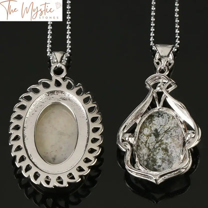 Silver Indian Onyx Hollow Pendant With Green Agate & Zircon