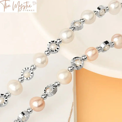 Silver Tone Baroque Pearl Bracelet