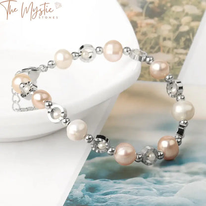 Silver Tone Baroque Pearl Bracelet