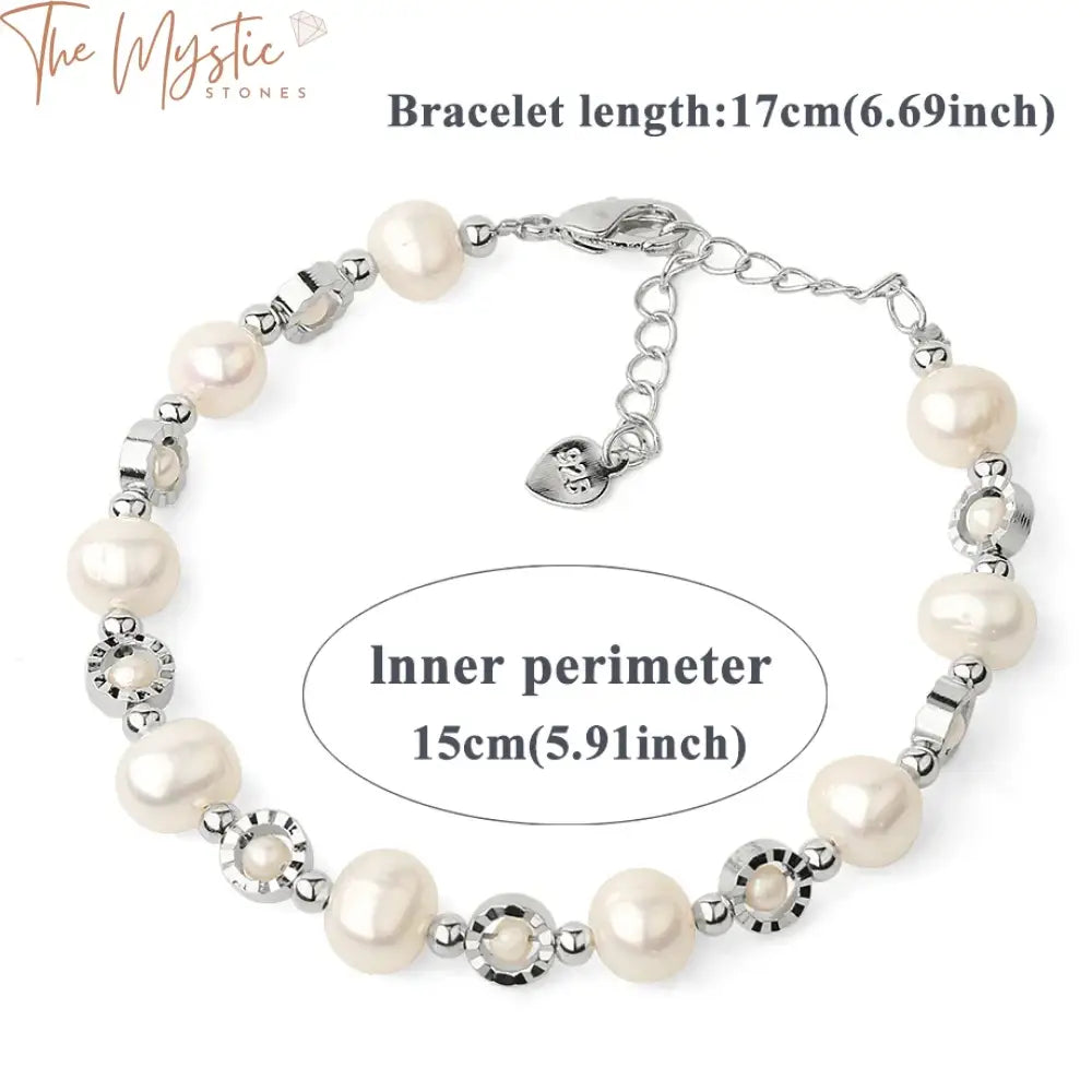 Silver Tone Baroque Pearl Bracelet