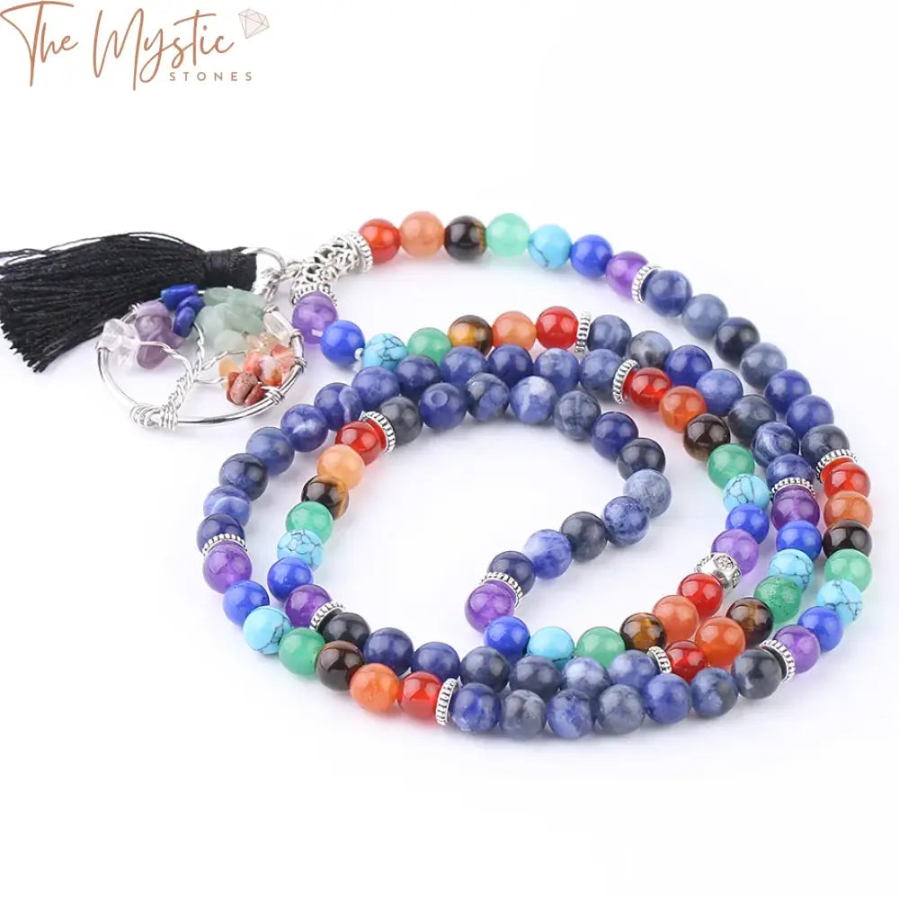 Sodalite 108-Bead Mala Bracelet