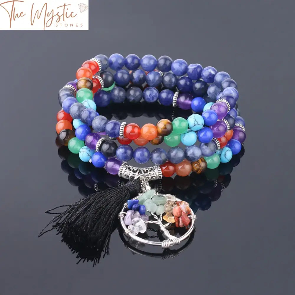 Sodalite 108-Bead Mala Bracelet