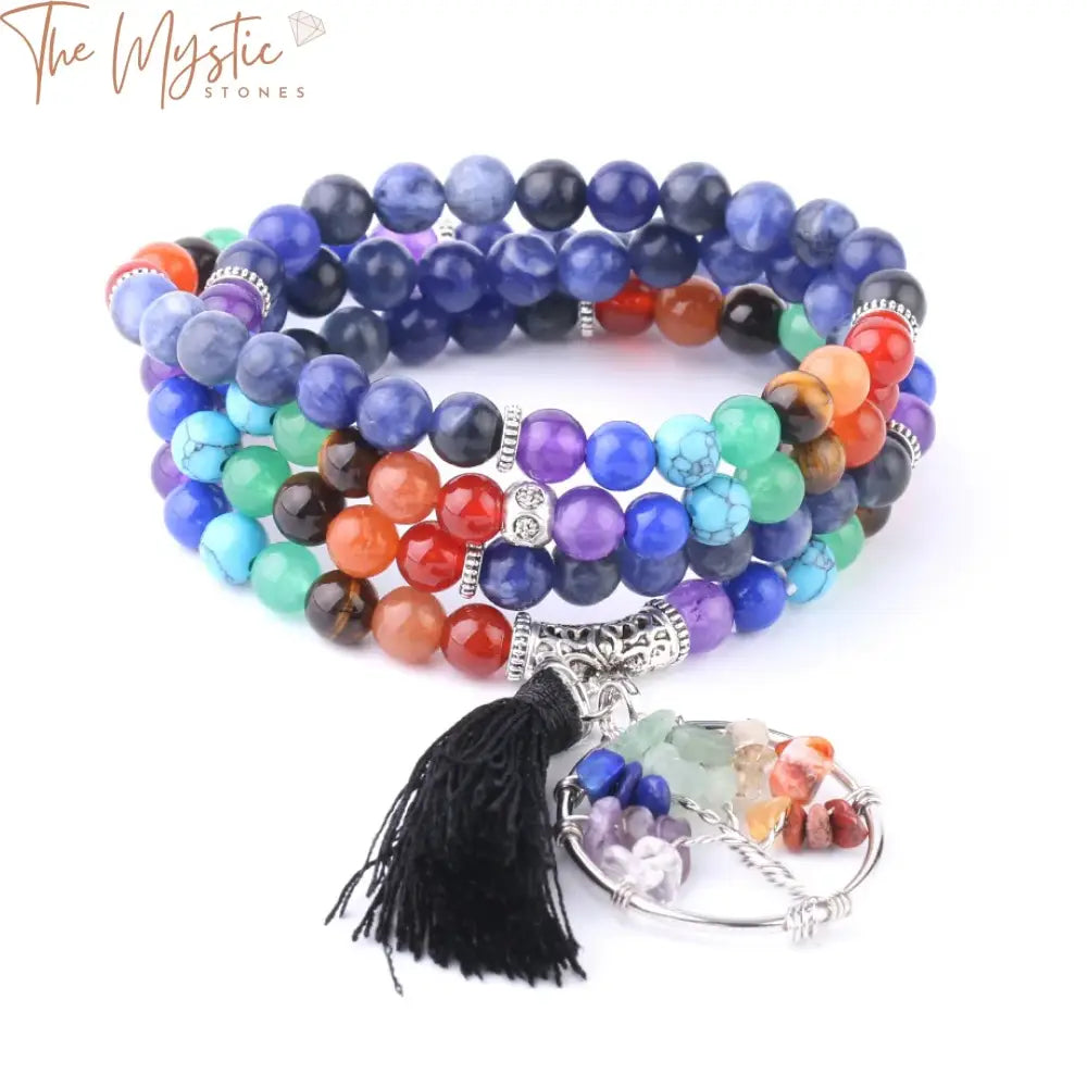 A collection of natural stone bracelets featuring rich blue sodalite beads, each measuring 6mm in diameter.