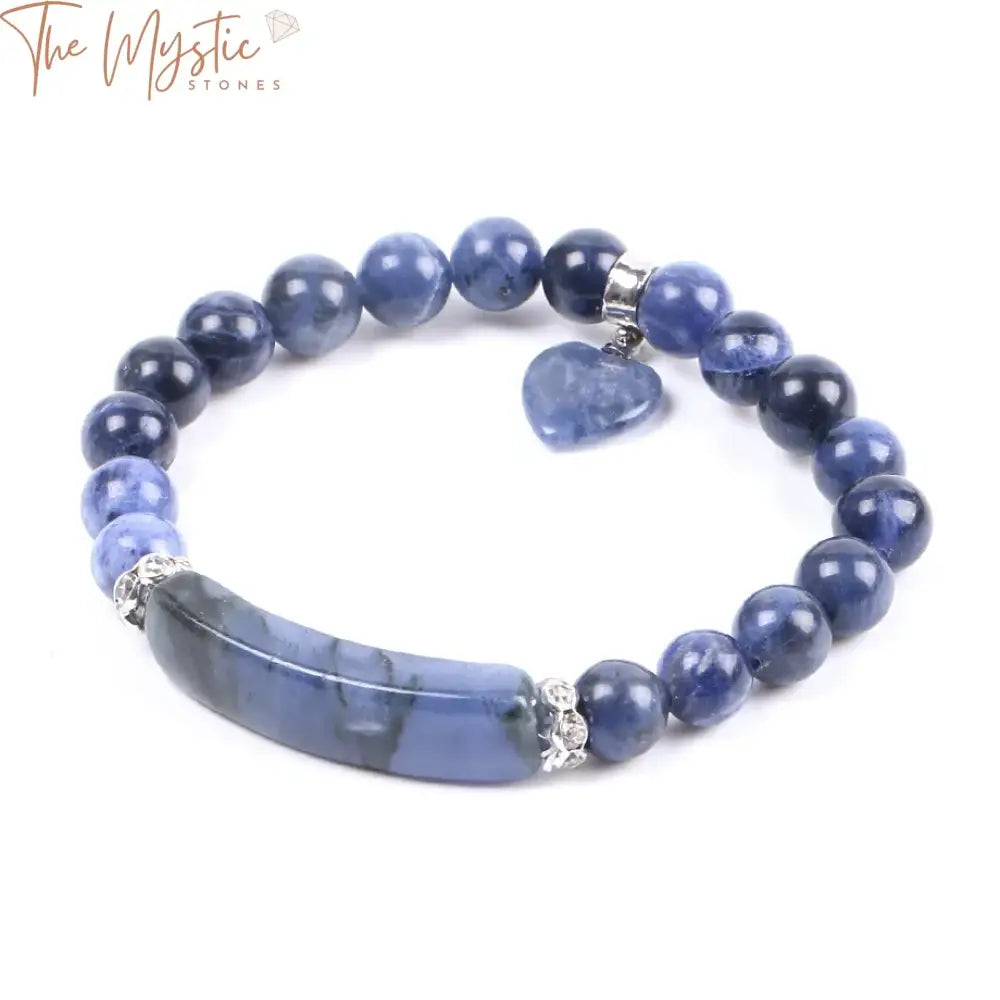 Sodalite Love Heart Stretch Bracelet