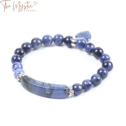 Sodalite Love Heart Stretch Bracelet