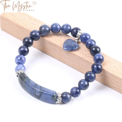 Sodalite Love Heart Stretch Bracelet