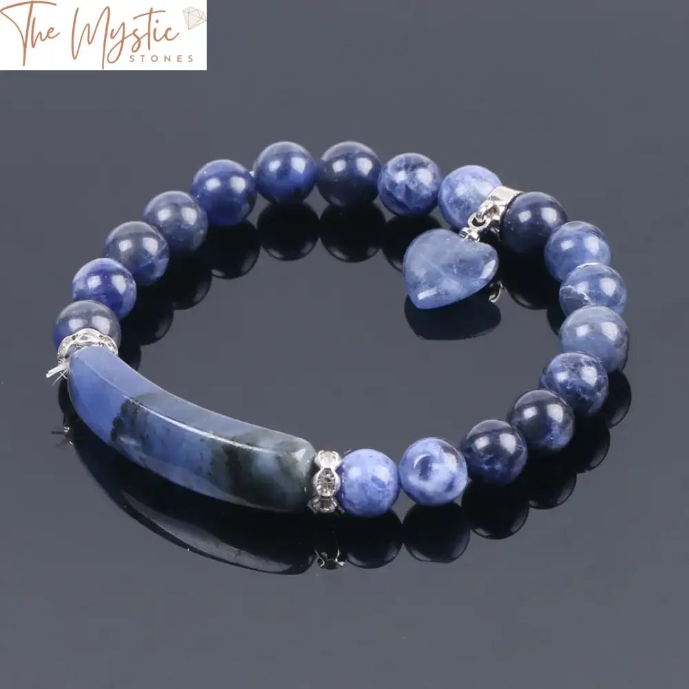 Sodalite Love Heart Stretch Bracelet