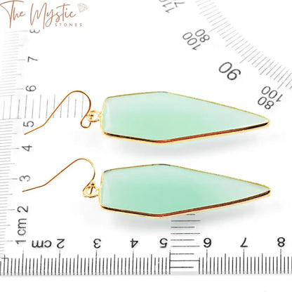 Spectrolite Geometric Gold-Plated Dangle Earrings