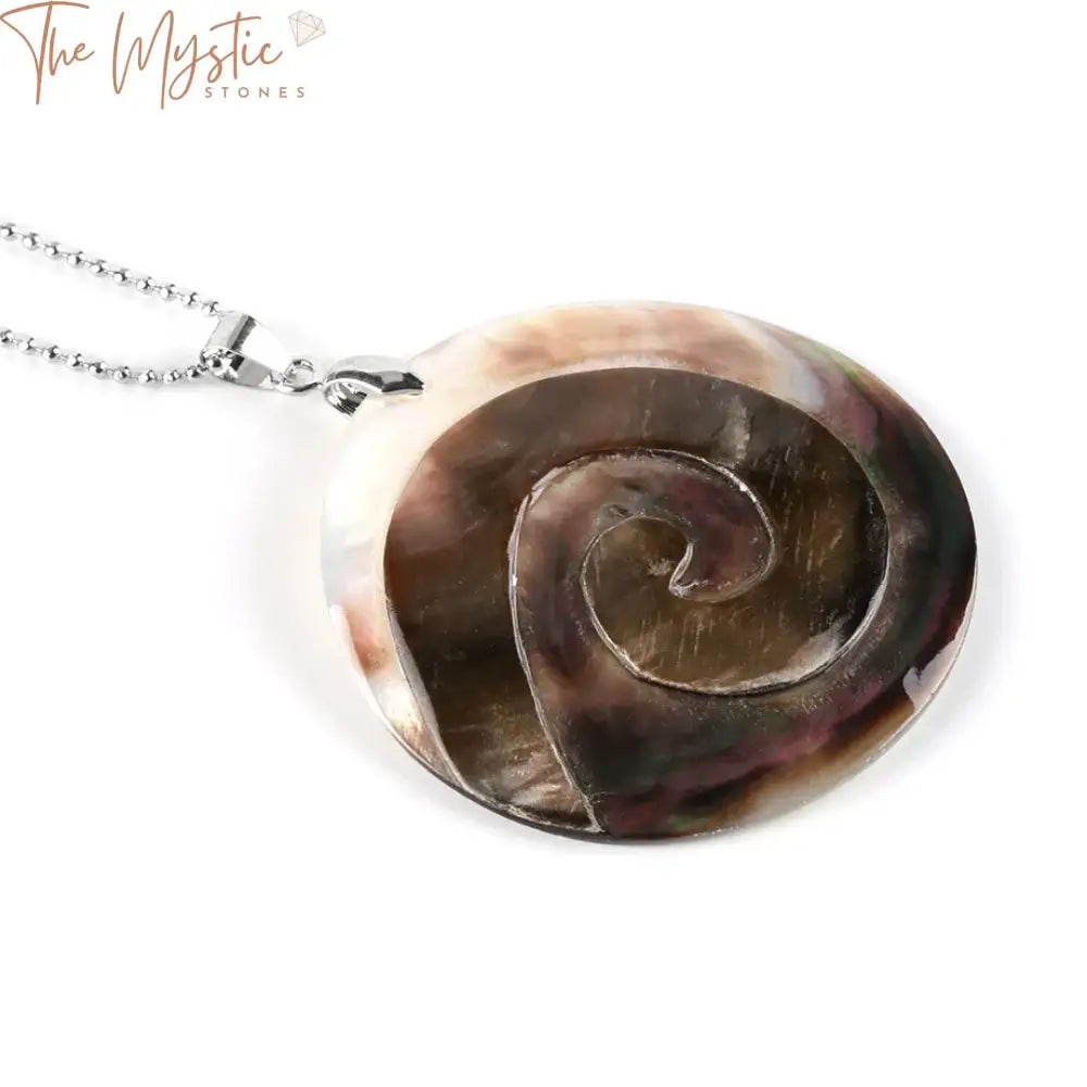 Spiral Shell Mop Pendant