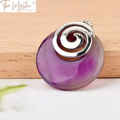 Spiral Stone Pendant Collection