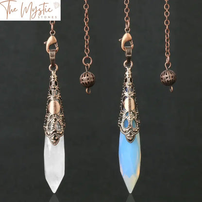 Spiritual Healing Crystal Pendulum Necklace