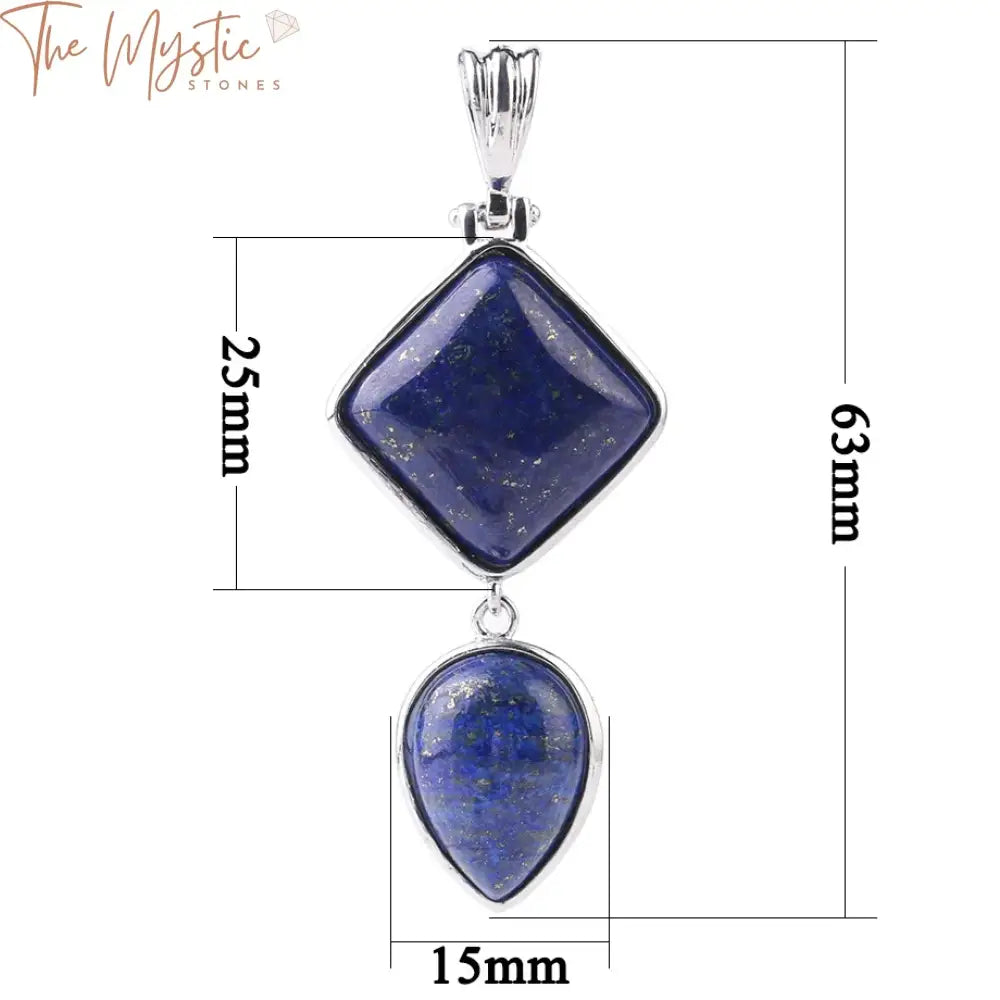 Square Crystal Geometric Pendant