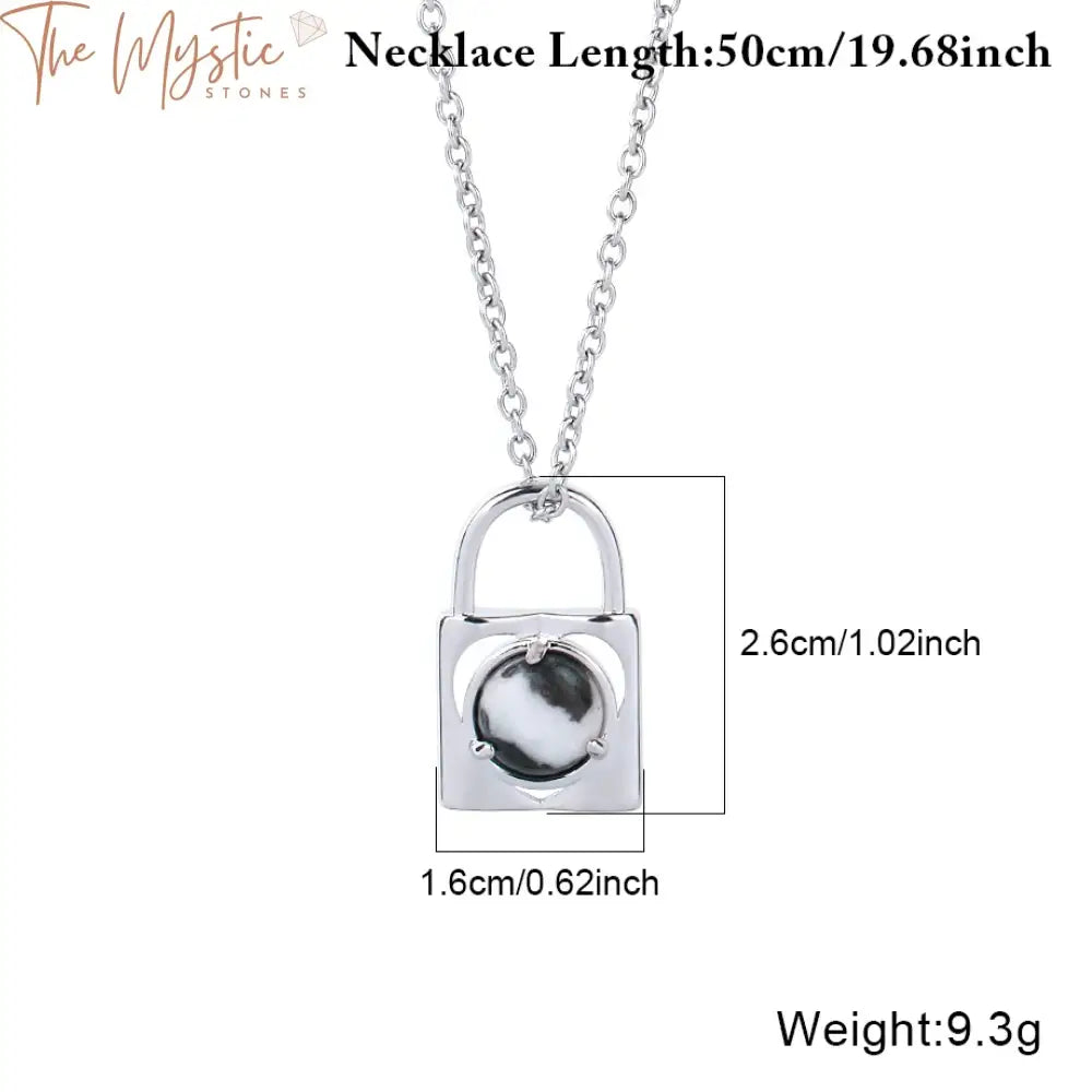 Stainless Steel Chain & Crystal Bead Pendant Necklace