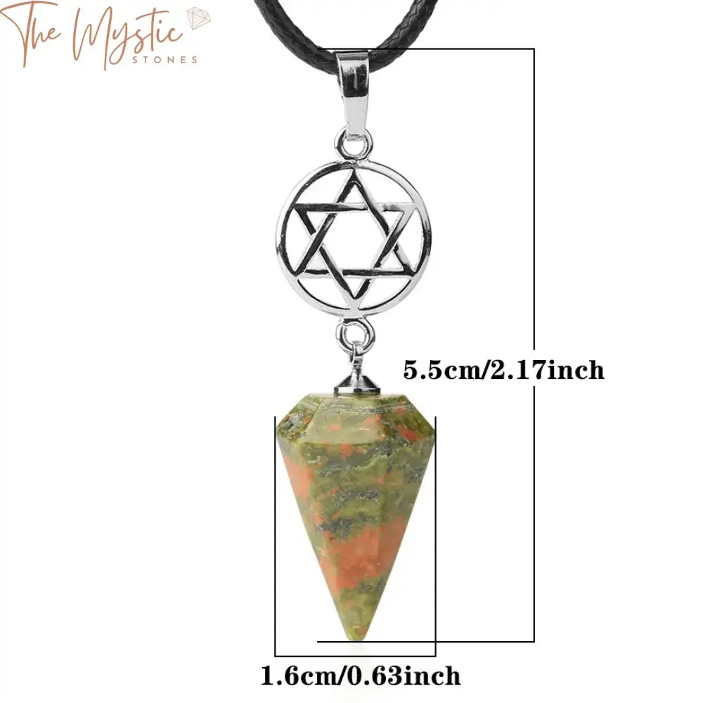 Star Of David Crystal Cone Necklace