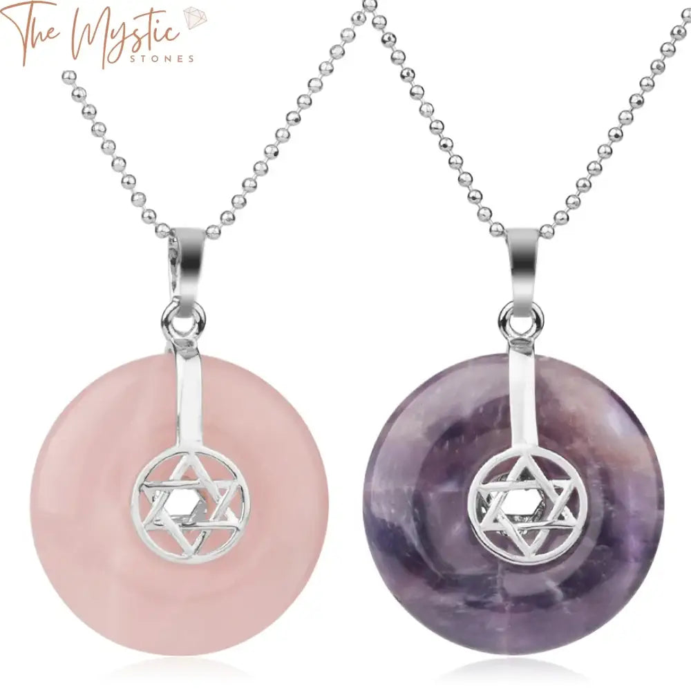 Star Of David Quartz Necklace